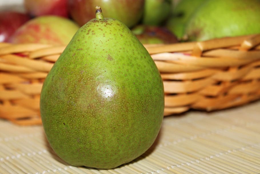 pear, fruit, red, frisch, vitamins, food and drink, healthy eating HD wallpaper