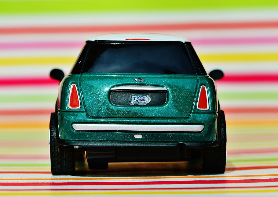 mini cooper, auto, model, vehicle, green, retro styled, no people HD wallpaper