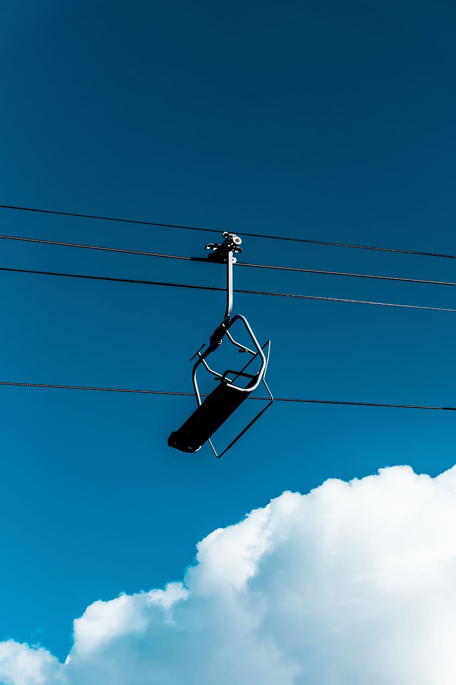 blue, sky, clouds, ride, cable, car, low angle view, cloud - sky HD wallpaper