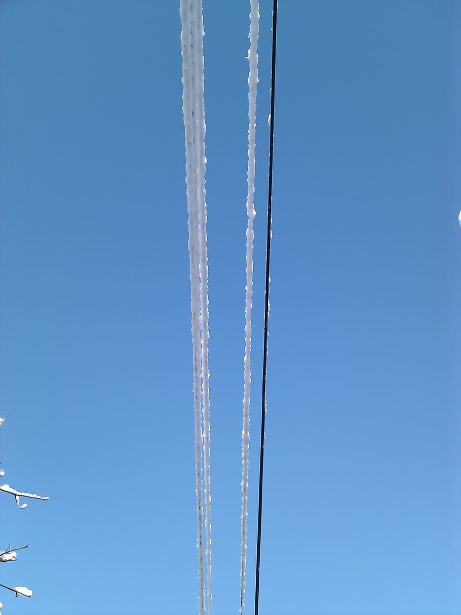 Snow, Wire, Cables, Electrical, sky, electricity, blue, winter HD wallpaper