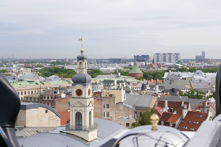 riga, rooftops, church, architecture, cityscape, famous Place HD wallpaper