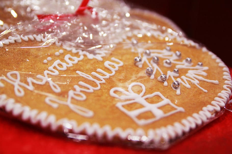 Gingerbread, Christmas, gift, no people, close-up, studio shot HD wallpaper
