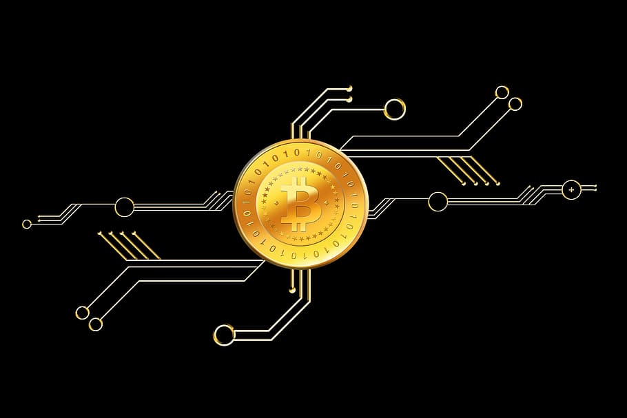Bitcoin wallpaper, money, electronic money, currency, internet