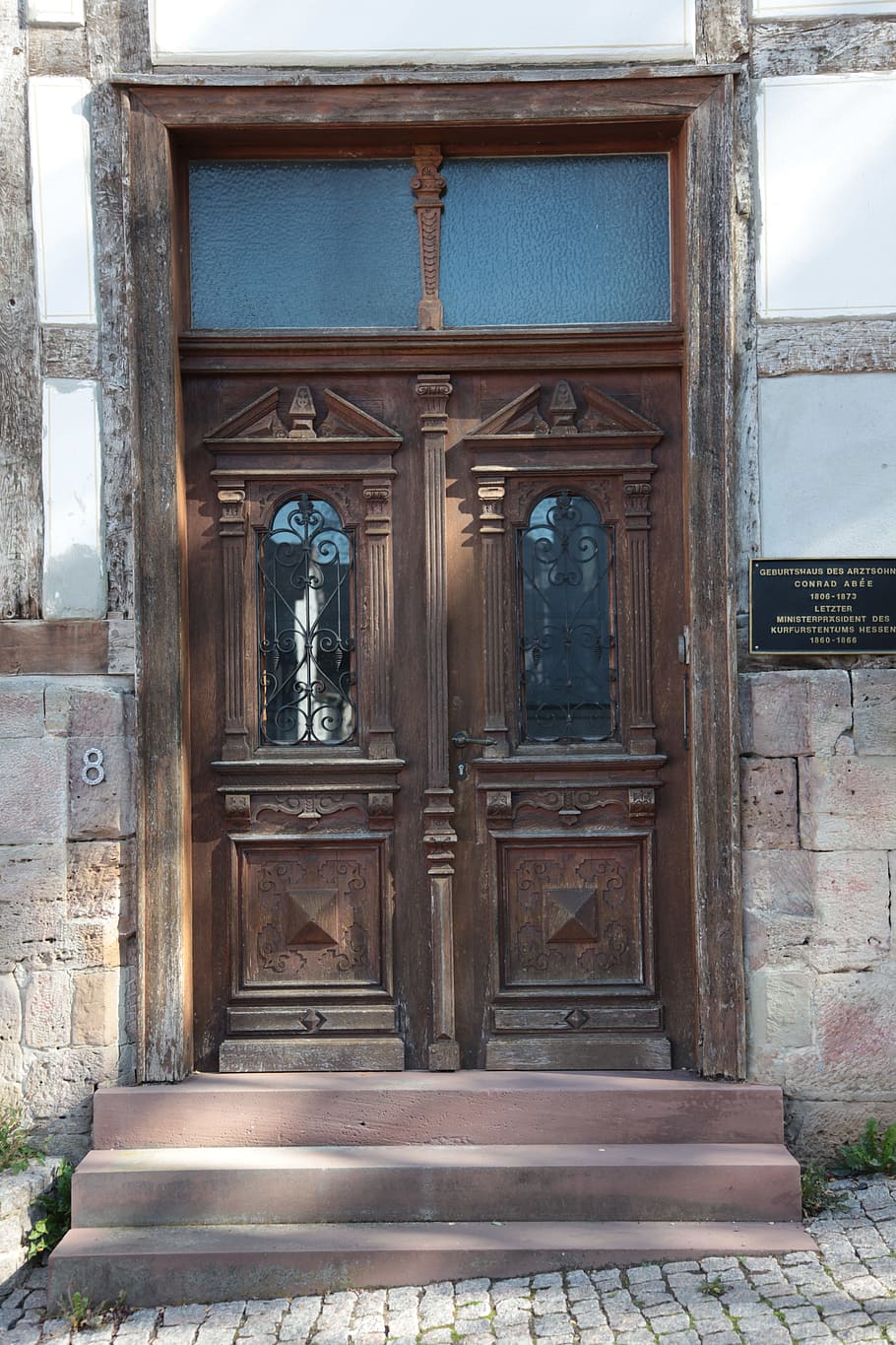 input, doors, wood, oak, truss, old, middle ages, house entrance, HD wallpaper