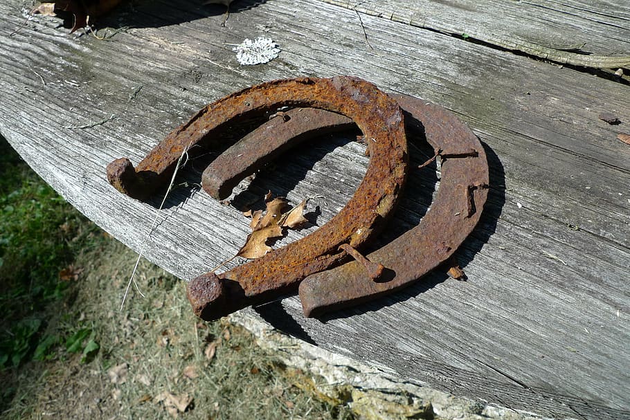 rustic, farm, rural, horseshoe, retro, wooden, rusty, metal HD wallpaper