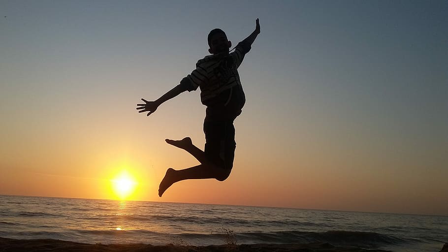 Sol, Beach, Sunset, Eventide, sky, brazil, mar, nature, ceu HD wallpaper