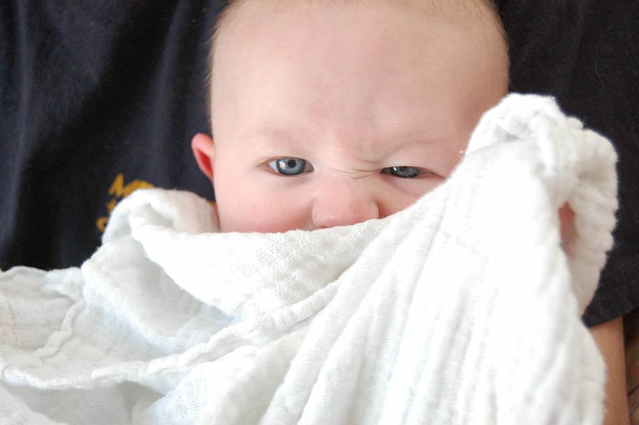 toddler covering blanket, baby, hiding, peekaboo, cute, child, HD wallpaper