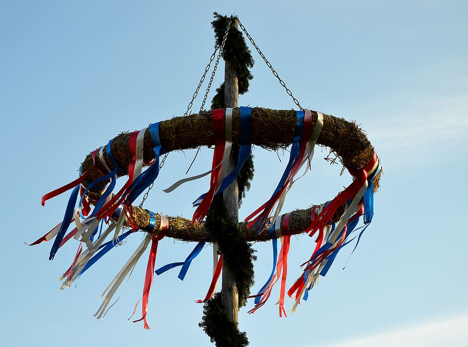Maypole, Old, Sky, 1, need old, low angle view, day, outdoors HD wallpaper