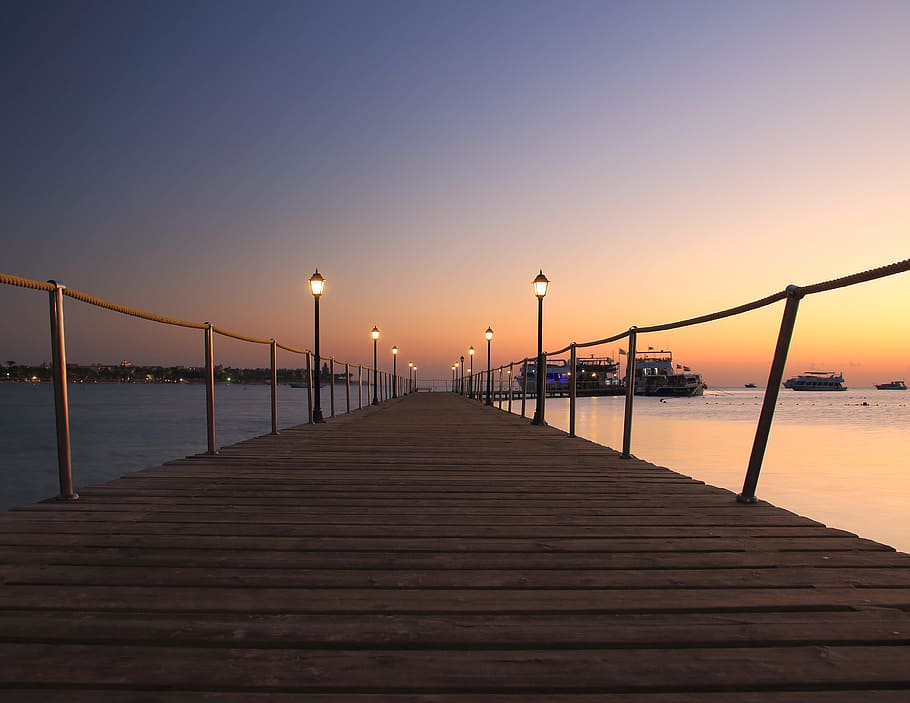 long exposure, sunrise, sky, web, lamp, light, boot, investors HD wallpaper