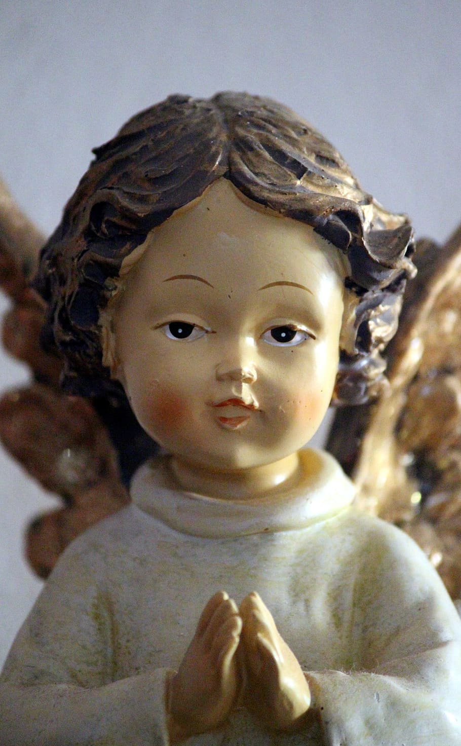 Angel, Figure, Pray, Ceramic, Art, guardian angel, angel figure HD wallpaper