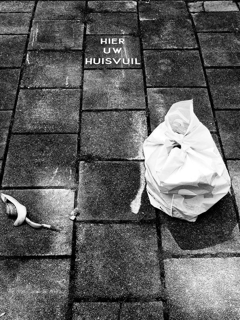garbage, trash, rubbish, street, city, urban, high angle view HD wallpaper