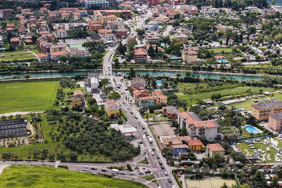 car traffic, perspective, jam, autos, road, vehicles, aerial View HD wallpaper
