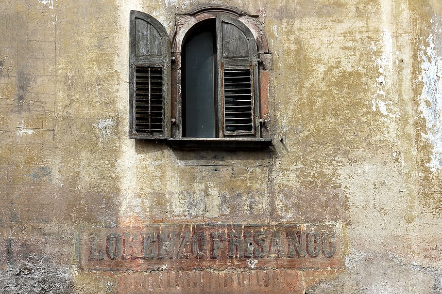 window, old, old window, facade, historically, weathered, wood HD wallpaper