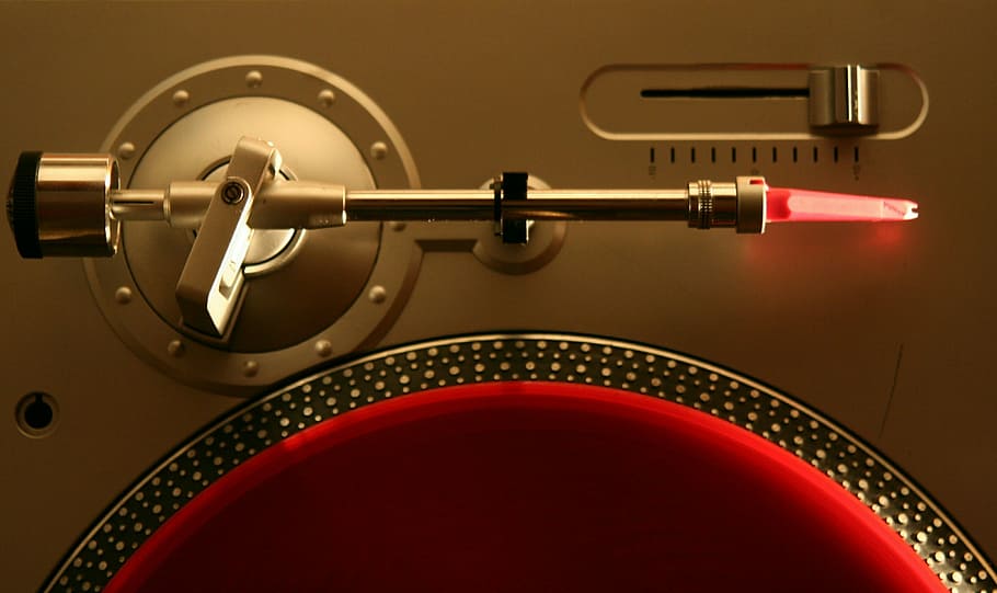 gray vinyl player close-up photography, dj, turntable, needle HD wallpaper