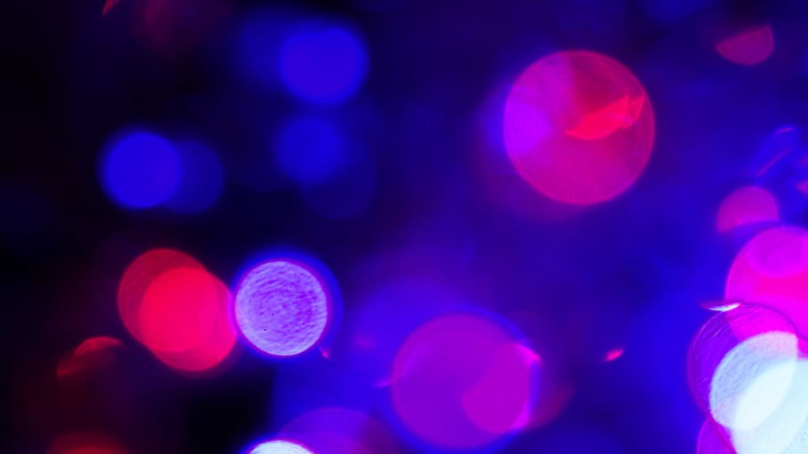 purple and pink bokeh, lights, blue, led, bright, red, blur, soft, HD wallpaper