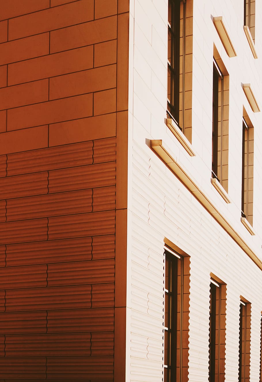 brown building with glass windows, brown concrete building, architecture HD wallpaper