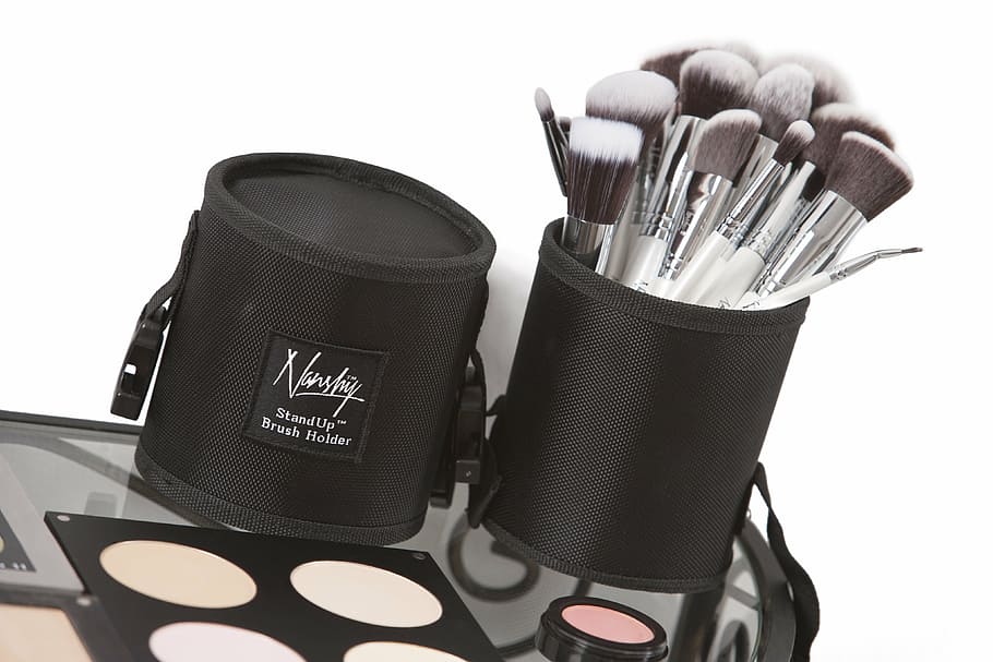makeup brush kit, makeup brushes, brush set, make-up, cosmetic HD wallpaper