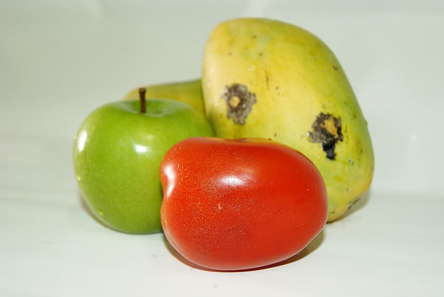 fruit, vegetable, vegetables, tomato, apple, mango, food, freshness HD wallpaper