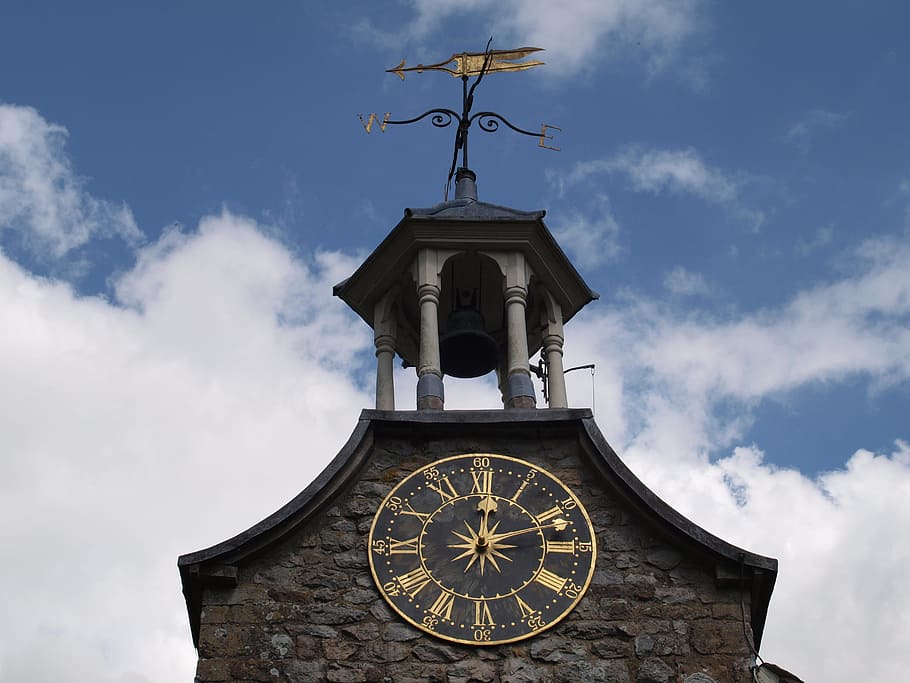 tower, clock, sky, building, low angle view, cloud - sky, architecture HD wallpaper
