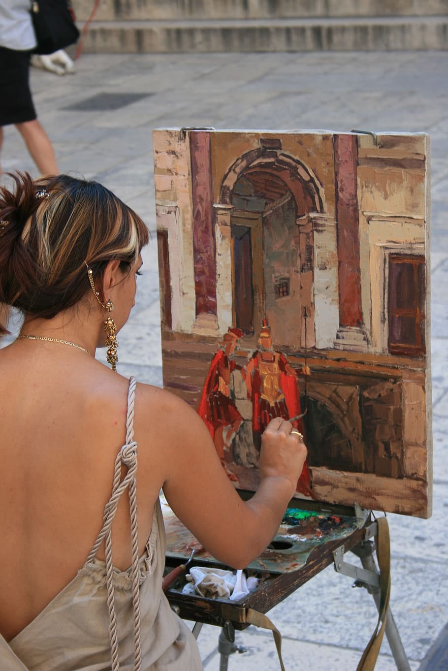 painter, romans, gladiators, croatia, real people, one person HD wallpaper