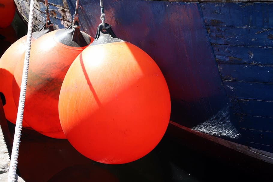 orange, boje, ship, red, hanging, no people, buoy, day, close-up HD wallpaper