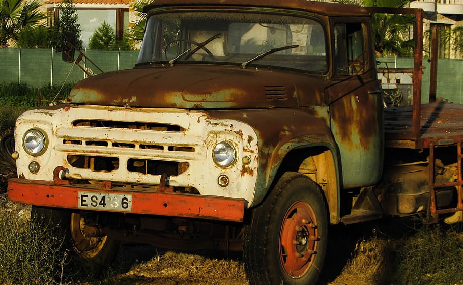Truck, Old, Vehicle, Antique, rusty, rusted, rustic, weathered HD wallpaper