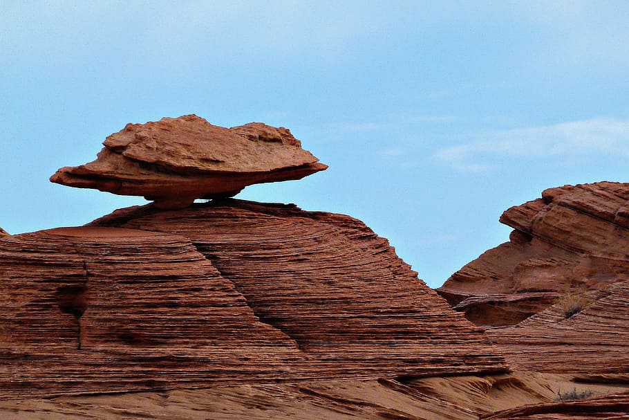 balanced, red, rock, erosion, nature, scenery, desert, arizona HD wallpaper