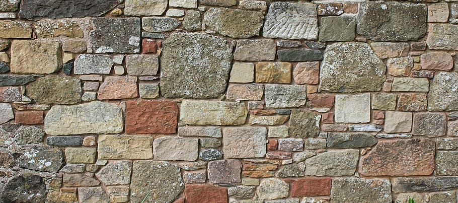 photo of stone brick wall, old, banner, web header, mortar, masonry, HD wallpaper