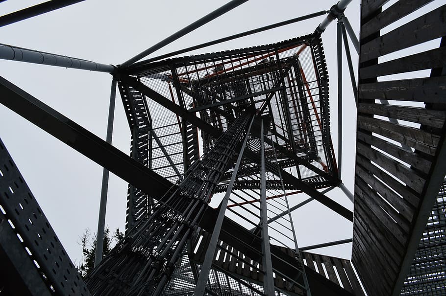 Tower, Steel Construction, the design of the, steel frame, architecture, HD wallpaper