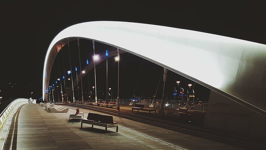 couches on bridge, architecture, building, infrastructure, establishment HD wallpaper
