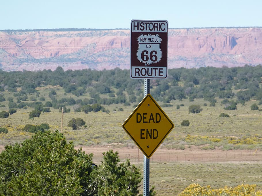 Hd Wallpaper Dead End Road Signage Route 66 Dead End Desert Mountains Landscapes Wallpaper Flare