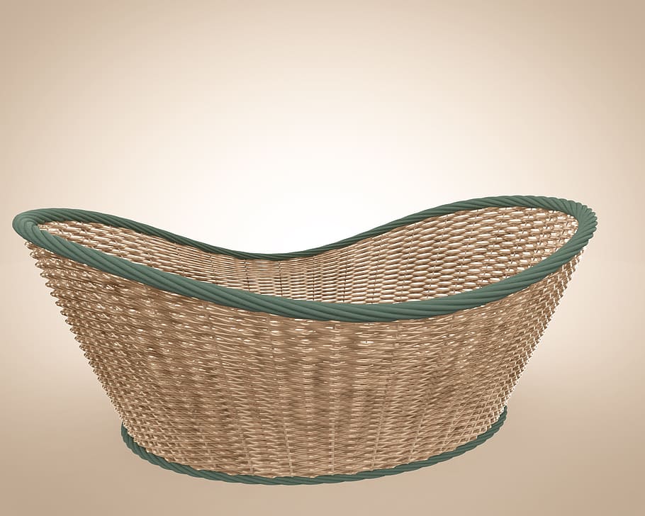 basket, wicker basket, osterkorb, basket ware, weave, woven, HD wallpaper
