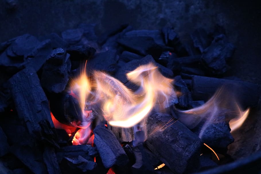 flame, heat, smoke, burnt, campfire, bonfire, energy, sacred, HD wallpaper