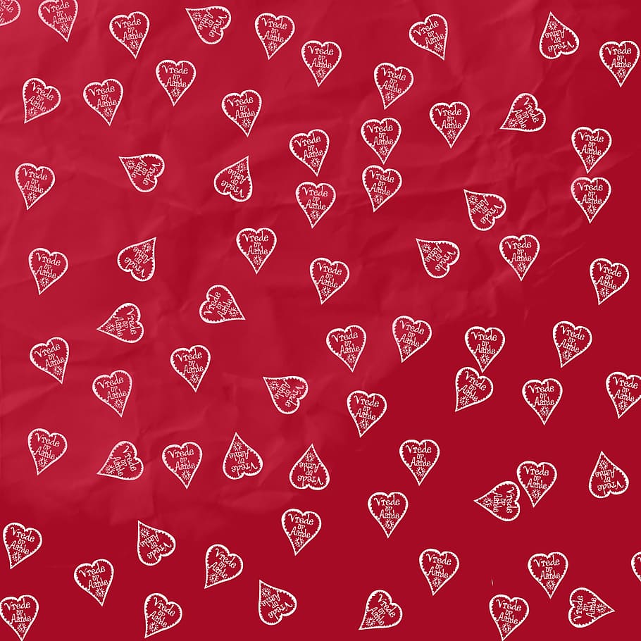 background, paper, christmas, christmas card, hearts, red, backgrounds, HD wallpaper