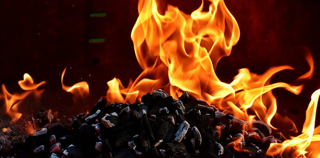charcoal on fire, flame, carbon, burn, hot, mood, campfire HD wallpaper