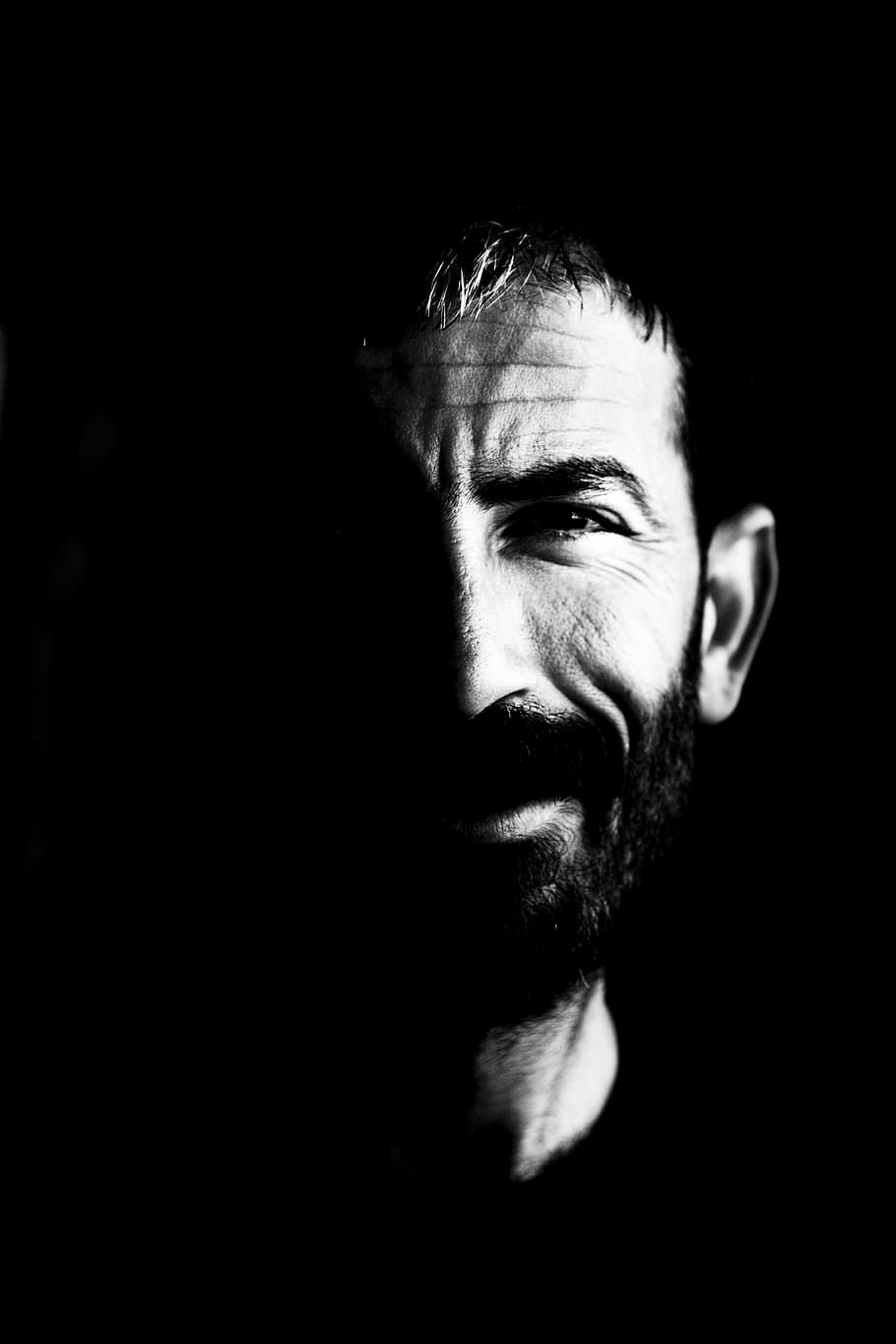 portrait, human, face, turkey, overview, laugh, black and white HD wallpaper