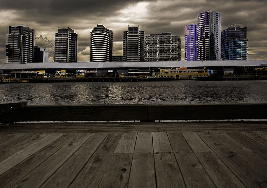 low-angle photography of cityscape, landscape, buildings, architecture HD wallpaper