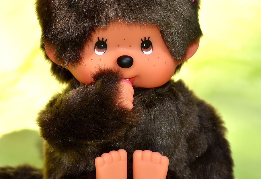 Hd Wallpaper Close Up Photo Of Boy Figurine Monchhichi Soft Toy Cult Cute Wallpaper Flare
