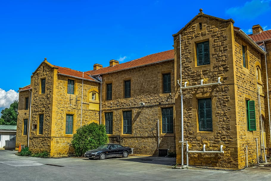architecture, colonial, building, facade, nicosia, lefkosia HD wallpaper