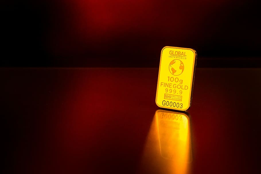 100 g gold bar, Money, Gold Bars, Shop, gold is money, gold shop, HD wallpaper