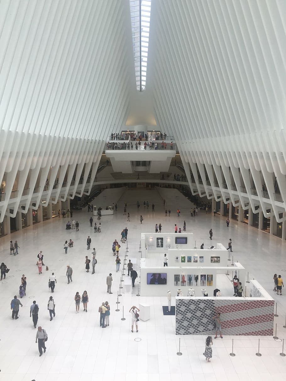 oculus, path, nyc, trains, station, subway, financial district HD wallpaper