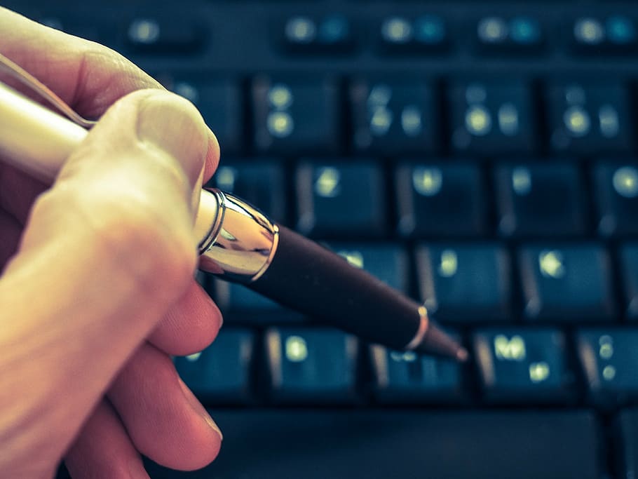keyboard, input device, computer keyboard, macro, letters, pen HD wallpaper