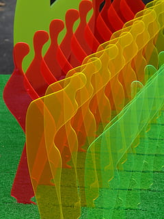 Fluorescent, Crowd, Human, personal, abstract, modern art, colorful HD wallpaper