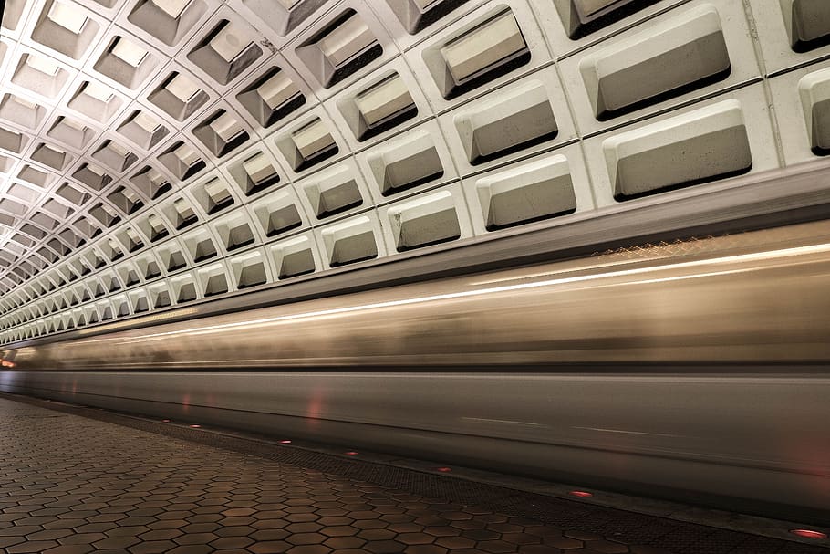 underpass, tunnel, bricks, concrete, transportation, motion HD wallpaper