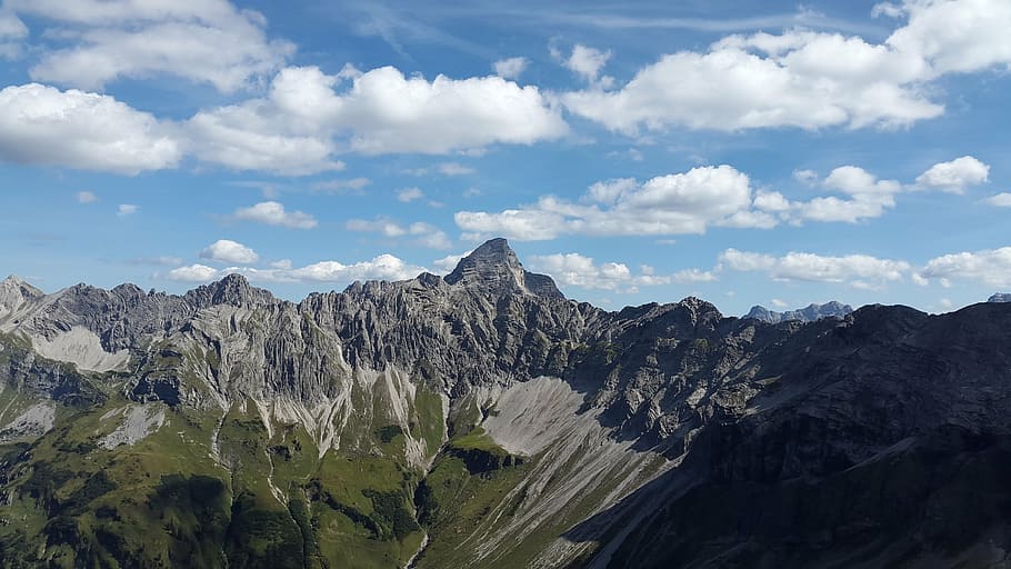 hochvogel, allgäu, mountains, oberallgäu, alpine, allgäu alps, HD wallpaper