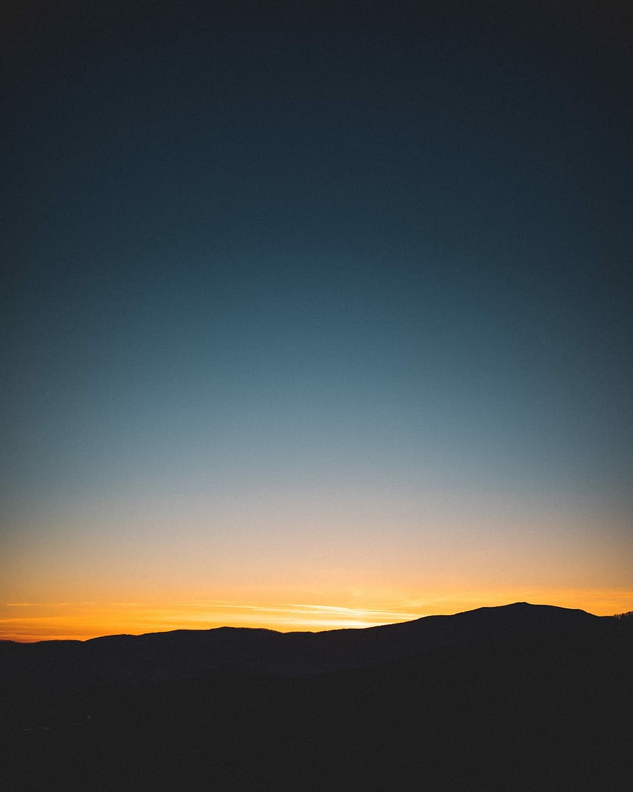 landscape sunset photography, sunrise, silhouette, mountain HD wallpaper