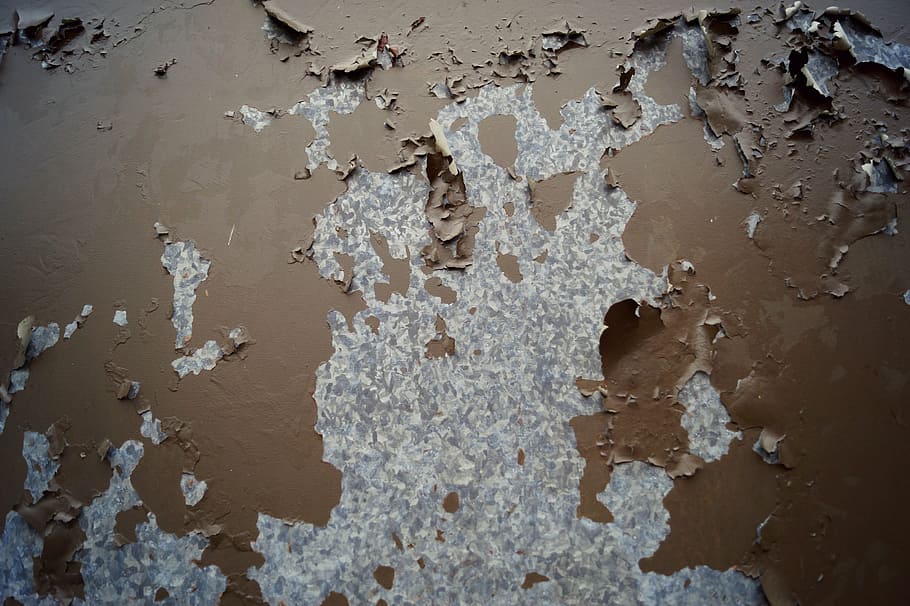 background, decay, cracks, spall, flaked off, brown, rip, destruction HD wallpaper