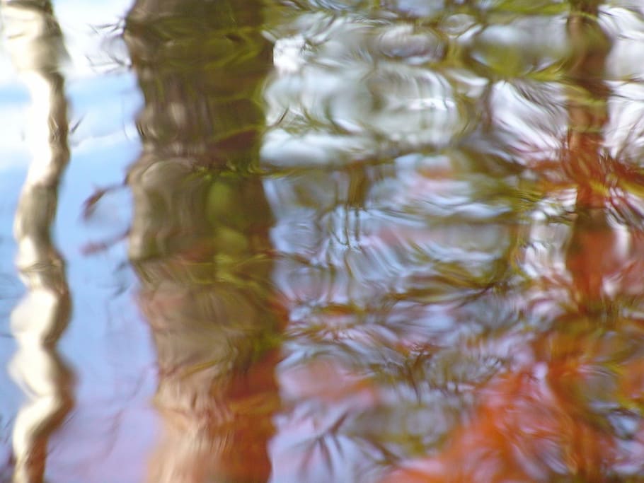water, water surface, reflexion, reflection, no people, backgrounds HD wallpaper