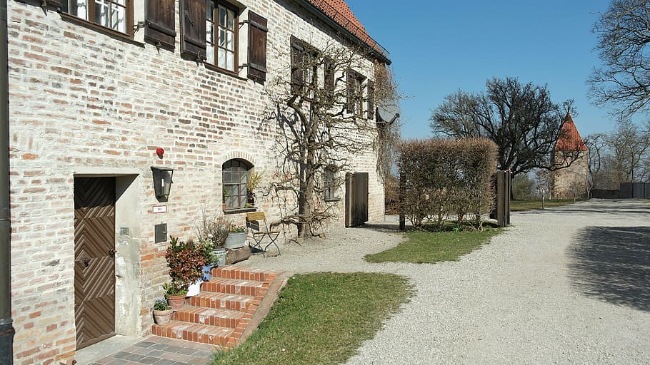 home, building, facade, old building, truss, historically, spring HD wallpaper