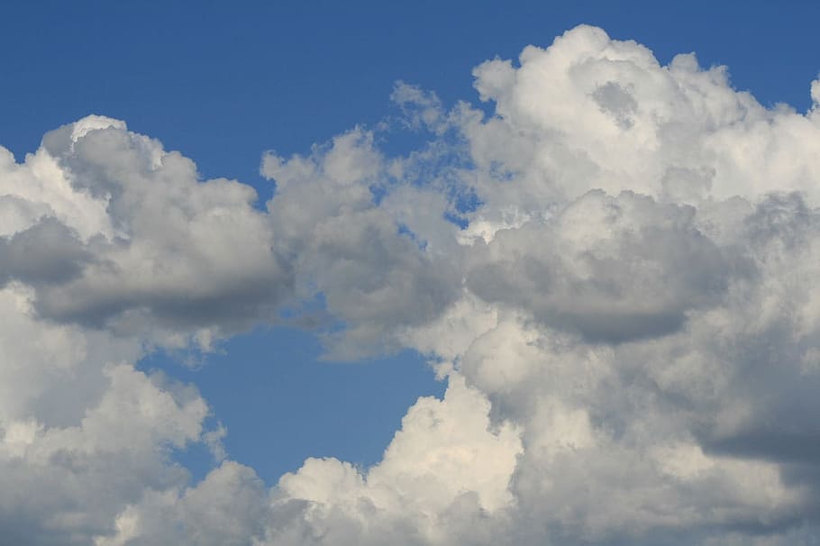 Clouds, White, Sky, Sky, Blue, blue background, cloudy, cloudscape HD wallpaper